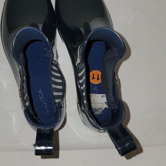 Nautica Ankle Rubber Pull On Chelsea Round Toe Rain Boots Women Size 11 - Picture 8 of 9